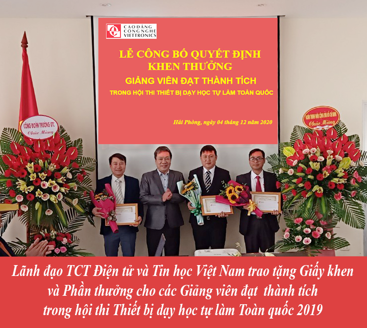 Trường Cao đẳng Công nghệ Viettronics Vinh danh giảng viên năm 2020